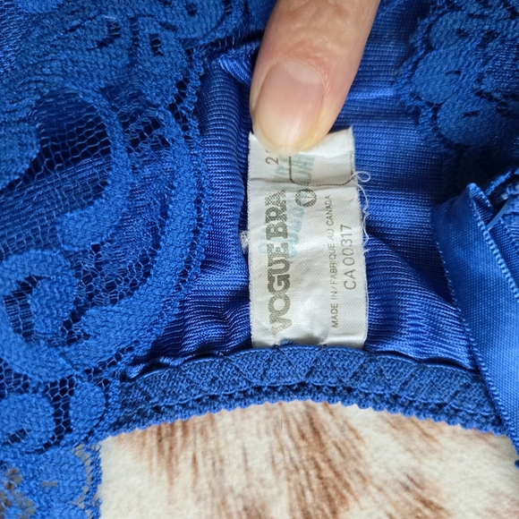 Vintage Electric Blue Satin Slip Chemise - Picture 5 of 7